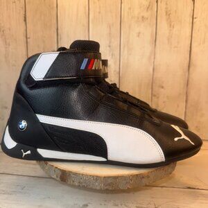 Puma BMW Motorsport X R-Cat Driving Shoes Sz 8.5 Black Leather 339932-01